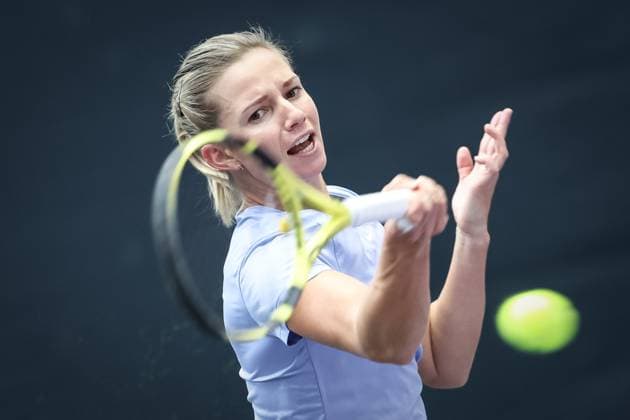 TENNIS - WTA, Tennis Damen Upper Austria Ladies Linz LINZ,AUSTRIA,05.FEB.23 - TENNIS - WTA Tour, Upper Austria Ladies Linz, qualification. Image shows Barbara Haas (AUT).  GEPAxpictures xManfredxBinder