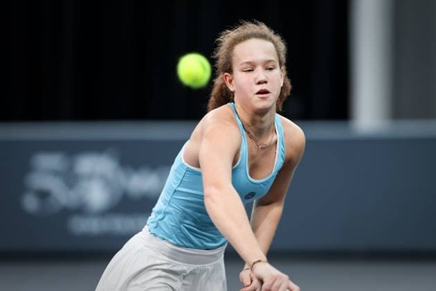 TENNIS - WTA, Tennis Damen Upper Austria Ladies Linz LINZ,AUSTRIA,05.FEB.23 - TENNIS - WTA Tour, Upper Austria Ladies Linz, qualification. Image shows Johanna Hiesmair (AUT).  GEPAxpictures xManfredxBinder