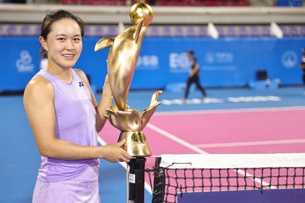 Zhu Lin, CHN, after singles final of 2023 Thailand Open in Hua Hin, 05 02 2023