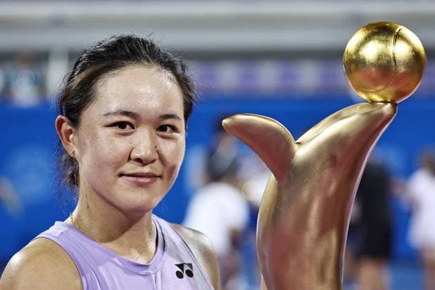 Zhu Lin, CHN, after singles final of 2023 Thailand Open in Hua Hin, 05 02 2023