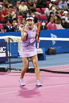Sport Themen der Woche KW05 Sport Bilder des Tages Zhu Lin, CHN, during singles final of 2023 Thailand Open in Hua Hin, 05 02 2023; - *** Zhu Lin, CHN, during singles final of 2023 Thailand Open in Hua Hin, 05 02 2023 