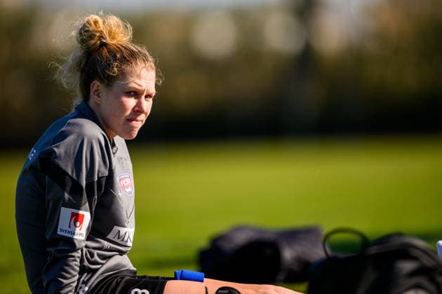 230205 Rebecca Knaak during a training session with FC Rosengard on February 5, 2023 in Sotogrande,  Copyright: LUDVIGxTHUNMAN BB230205LT040