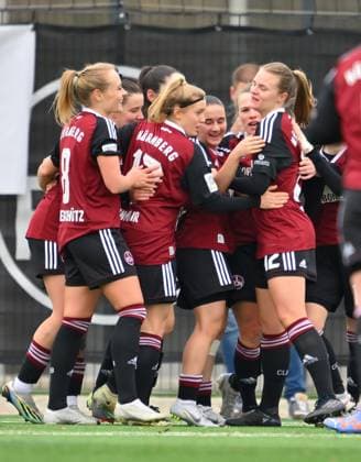 05 02 2023 football women season 2022 2023 2 Bundesliga 12 matchday 1 FC Nürnberg FCN Club FC Bayern München II FCB Sportfoto Zink regulations prohibit any use of photographs as image sequences and or quasi video Torjubel Jubel Freude nach Treffer Torschuss zum 1 0 by Nastassja Lein 24, 1 FC Nürnberg FCN