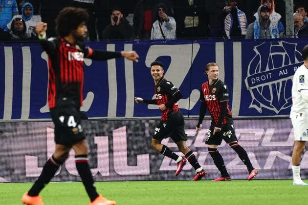 Joie - Sofiane Diop (OGC Nice) FOOTBALL : Olympique de Marseille vs OGC Nice - Ligue 1 Ubereats - Marseille - 05 02 2023 NorbertScanella Panoramic 