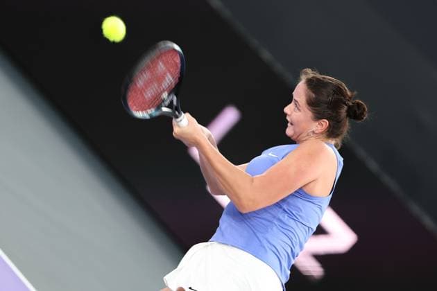 TENNIS - WTA, Tennis Damen Upper Austria Ladies Linz LINZ,AUSTRIA,05.FEB.23 - TENNIS - WTA Tour, Upper Austria Ladies Linz, qualification. Image shows Viktoria Kuzmova (SVK).  GEPAxpictures xManfredxBinder
