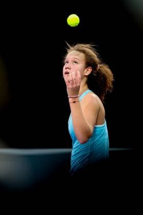 TENNIS - WTA, Tennis Damen Upper Austria Ladies Linz LINZ,AUSTRIA,05.FEB.23 - TENNIS - WTA Tour, Upper Austria Ladies Linz, qualification. Image shows Johanna Hiesmair (AUT).  GEPAxpictures xManfredxBinder