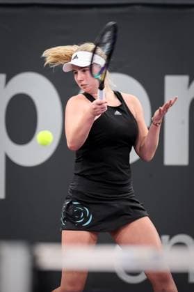 TENNIS - WTA, Tennis Damen Upper Austria Ladies Linz LINZ,AUSTRIA,06.FEB.23 - TENNIS - WTA Tour, Upper Austria Ladies Linz. Image shows Clara Tauson (DEN).  GEPAxpictures xManfredxBinder