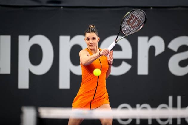 TENNIS - WTA, Tennis Damen Upper Austria Ladies Linz LINZ,AUSTRIA,06.FEB.23 - TENNIS - WTA Tour, Upper Austria Ladies Linz. Image shows Rebeka Masarova (ESP).  GEPAxpictures xManfredxBinder