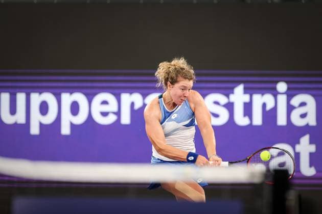 TENNIS - WTA, Tennis Damen Upper Austria Ladies Linz LINZ,AUSTRIA,06.FEB.23 - TENNIS - WTA Tour, Upper Austria Ladies Linz. Image shows Anna Lena Friedsam (GER).  GEPAxpictures xManfredxBinder