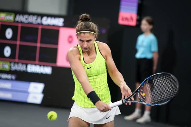 TENNIS - WTA, Tennis Damen Upper Austria Ladies Linz LINZ,AUSTRIA,06.FEB.23 - TENNIS - WTA Tour, Upper Austria Ladies Linz. Image shows Sara Errani (ITA).  GEPAxpictures xManfredxBinder