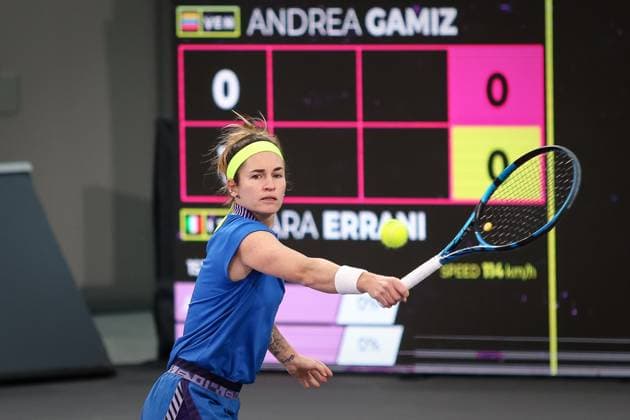 TENNIS - WTA, Tennis Damen Upper Austria Ladies Linz LINZ,AUSTRIA,06.FEB.23 - TENNIS - WTA Tour, Upper Austria Ladies Linz. Image shows Andrea Gamiz (VEN).  GEPAxpictures xManfredxBinder