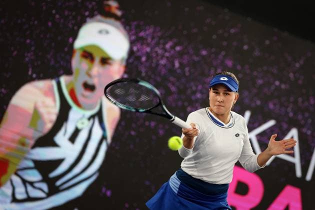 TENNIS - WTA, Tennis Damen Upper Austria Ladies Linz LINZ,AUSTRIA,06.FEB.23 - TENNIS - WTA Tour, Upper Austria Ladies Linz. Image shows Kamilla Rakhimova (RUS).  GEPAxpictures xManfredxBinder