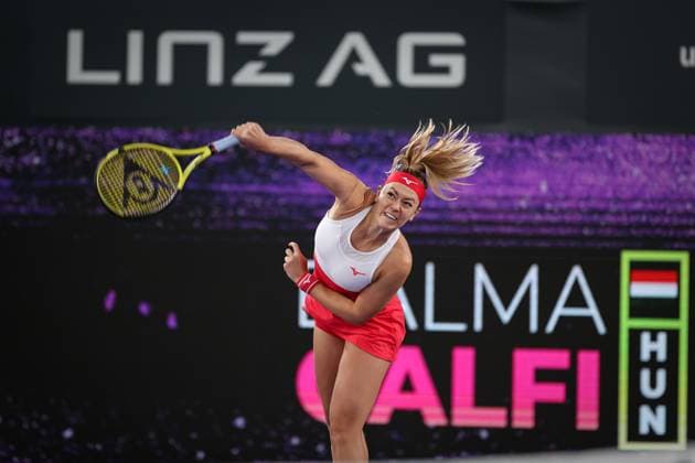 TENNIS - WTA, Tennis Damen Upper Austria Ladies Linz LINZ,AUSTRIA,06.FEB.23 - TENNIS - WTA Tour, Upper Austria Ladies Linz. Image shows Dalma Galfi (HUN).  GEPAxpictures xManfredxBinder