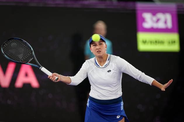 TENNIS - WTA, Tennis Damen Upper Austria Ladies Linz LINZ,AUSTRIA,06.FEB.23 - TENNIS - WTA Tour, Upper Austria Ladies Linz. Image shows Kamilla Rakhimova (RUS).  GEPAxpictures xManfredxBinder