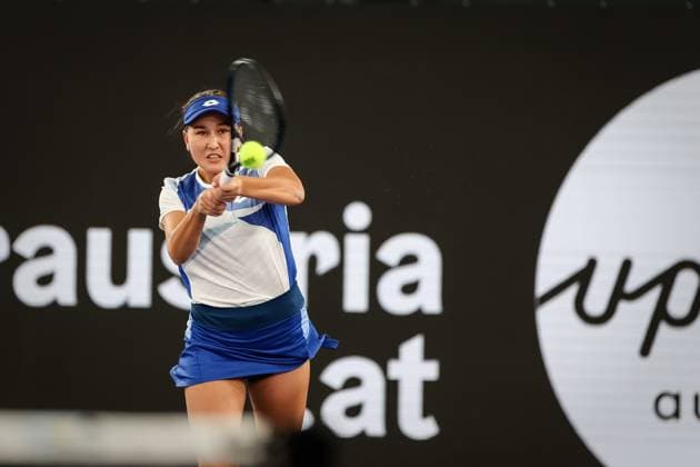 TENNIS - WTA, Tennis Damen Upper Austria Ladies Linz LINZ,AUSTRIA,06.FEB.23 - TENNIS - WTA Tour, Upper Austria Ladies Linz. Image shows Kamilla Rakhimova (RUS).  GEPAxpictures xManfredxBinder