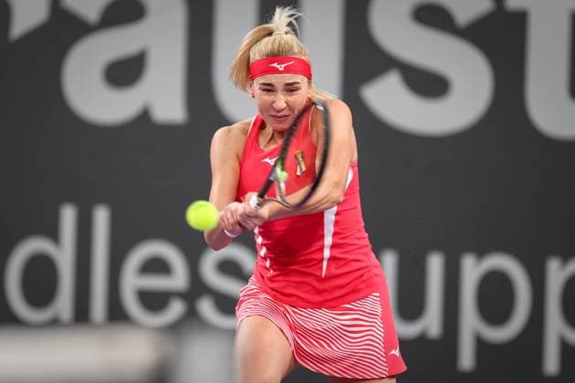 TENNIS - WTA, Tennis Damen Upper Austria Ladies Linz LINZ,AUSTRIA,06.FEB.23 - TENNIS - WTA Tour, Upper Austria Ladies Linz. Image shows Nadia Kichenok (UKR).  GEPAxpictures xManfredxBinder