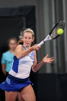 TENNIS - WTA, Tennis Damen Upper Austria Ladies Linz LINZ,AUSTRIA,06.FEB.23 - TENNIS - WTA Tour, Upper Austria Ladies Linz. Image shows Sinja Kraus (AUT).  GEPAxpictures xManfredxBinder