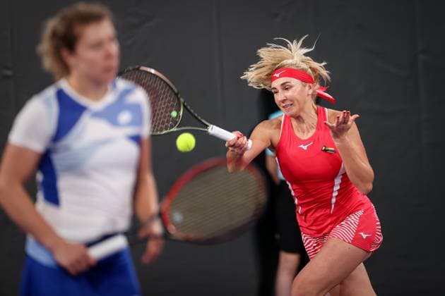TENNIS - WTA, Tennis Damen Upper Austria Ladies Linz LINZ,AUSTRIA,06.FEB.23 - TENNIS - WTA Tour, Upper Austria Ladies Linz. Image shows Nadia Kichenok (UKR).  GEPAxpictures xManfredxBinder
