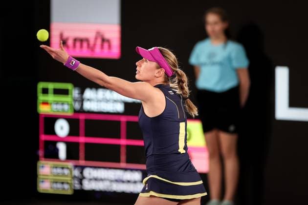 TENNIS - WTA, Tennis Damen Upper Austria Ladies Linz LINZ,AUSTRIA,06.FEB.23 - TENNIS - WTA Tour, Upper Austria Ladies Linz. Image shows Ekaterina Alexandrova (RUS).  GEPAxpictures xManfredxBinder