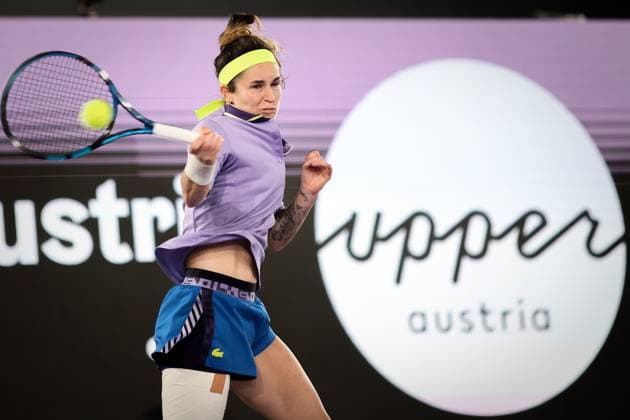 TENNIS - WTA, Tennis Damen Upper Austria Ladies Linz LINZ,AUSTRIA,06.FEB.23 - TENNIS - WTA Tour, Upper Austria Ladies Linz. Image shows Andrea Gamiz (VEN).  GEPAxpictures xManfredxBinder