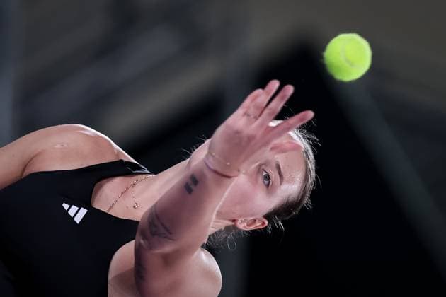 TENNIS - WTA, Tennis Damen Upper Austria Ladies Linz LINZ,AUSTRIA,06.FEB.23 - TENNIS - WTA Tour, Upper Austria Ladies Linz. Image shows Jule Niemeier (GER).  GEPAxpictures xManfredxBinder