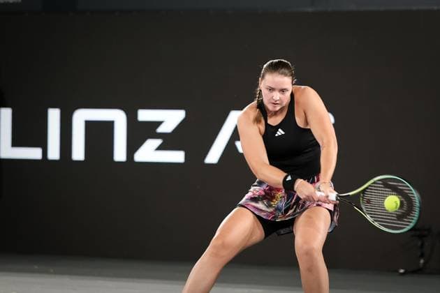 TENNIS - WTA, Tennis Damen Upper Austria Ladies Linz LINZ,AUSTRIA,06.FEB.23 - TENNIS - WTA Tour, Upper Austria Ladies Linz. Image shows Jule Niemeier (GER).  GEPAxpictures xManfredxBinder