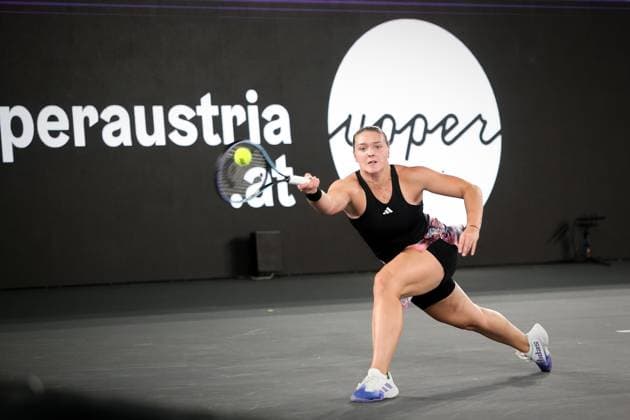 TENNIS - WTA, Tennis Damen Upper Austria Ladies Linz LINZ,AUSTRIA,06.FEB.23 - TENNIS - WTA Tour, Upper Austria Ladies Linz. Image shows Jule Niemeier (GER).  GEPAxpictures xManfredxBinder