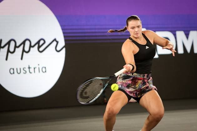TENNIS - WTA, Tennis Damen Upper Austria Ladies Linz LINZ,AUSTRIA,06.FEB.23 - TENNIS - WTA Tour, Upper Austria Ladies Linz. Image shows Jule Niemeier (GER).  GEPAxpictures xManfredxBinder