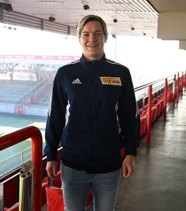 Football, women, Regionalliga Nordost, season 2022 2023, 1 FC Union Berlin, media round, sporting director 1 women Jennifer Zietz 1 FC Union Berlin at the stadium An der Alten Försterei, 07 02 2022, Copyright: xMatthiasxKochx