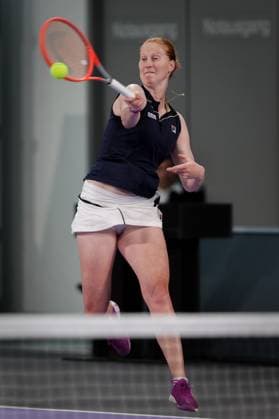 TENNIS - WTA, Tennis Damen Upper Austria Ladies Linz LINZ,AUSTRIA,07.FEB.23 - TENNIS - WTA Tour, Upper Austria Ladies Linz. Image shows Alison Van Uytvanck (BEL).  GEPAxpictures xManfredxBinder