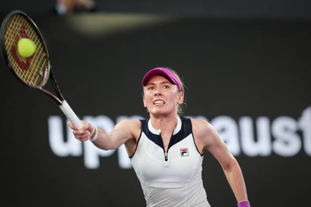 TENNIS - WTA, Tennis Damen Upper Austria Ladies Linz LINZ,AUSTRIA,07.FEB.23 - TENNIS - WTA Tour, Upper Austria Ladies Linz. Image shows Ekaterina Alexandrova (RUS).  GEPAxpictures xManfredxBinder