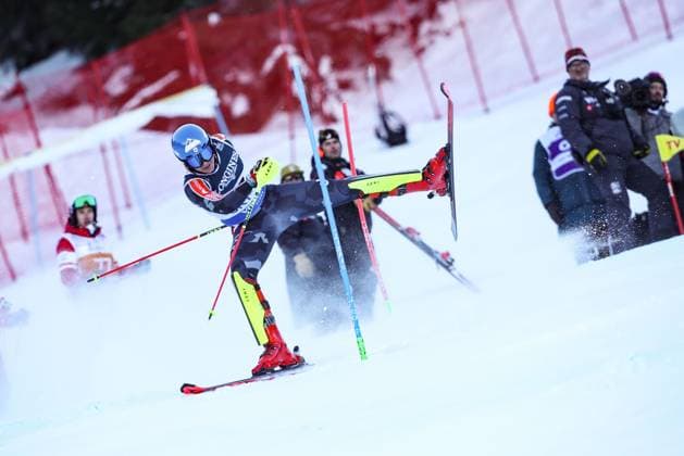 Sport Themen der Woche KW06 Sport Bilder des Tages ALPINE SKIING - FIS Ski WC Courchevel Meribel COURCHEVEL,FRANCE,07.FEB.23 - ALPINE SKIING - FIS Alpine World Ski Championships, alpine combined, slalom, men. Image shows Jeffrey Read (CAN).  GEPAxpictures xMathiasxMandl