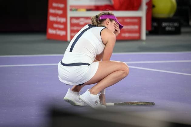 TENNIS - WTA, Tennis Damen Upper Austria Ladies Linz LINZ,AUSTRIA,07.FEB.23 - TENNIS - WTA Tour, Upper Austria Ladies Linz. Image shows the disappointment of Ekaterina Alexandrova (RUS).  GEPAxpictures xManfredxBinder
