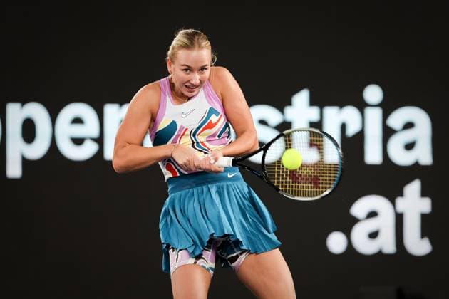 TENNIS - WTA, Tennis Damen Upper Austria Ladies Linz LINZ,AUSTRIA,07.FEB.23 - TENNIS - WTA Tour, Upper Austria Ladies Linz. Image shows Anastasia Potapova (RUS).  GEPAxpictures xManfredxBinder