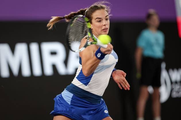 TENNIS - WTA, Tennis Damen Upper Austria Ladies Linz LINZ,AUSTRIA,07.FEB.23 - TENNIS - WTA Tour, Upper Austria Ladies Linz. Image shows Lucia Bronzetti (ITA).  GEPAxpictures xManfredxBinder