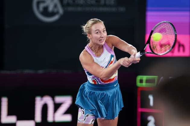 TENNIS - WTA, Tennis Damen Upper Austria Ladies Linz LINZ,AUSTRIA,07.FEB.23 - TENNIS - WTA Tour, Upper Austria Ladies Linz. Image shows Anastasia Potapova (RUS).  GEPAxpictures xManfredxBinder