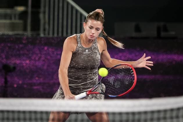 TENNIS - WTA, Tennis Damen Upper Austria Ladies Linz LINZ,AUSTRIA,07.FEB.23 - TENNIS - WTA Tour, Upper Austria Ladies Linz. Image shows Camila Giorgi (ITA).  GEPAxpictures xManfredxBinder