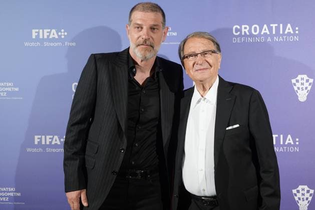 Premijera filma CROATIA: Defining a nation o ulozi nogometne reprezentacije u stvaranju nacionalnog identiteta 30.15.2022., Zagreb- Premijera filma Croatia: Defining a nation . Slaven Bilic, Miroslav Ciro Blazevic. SandraxSimunovic PIXSELL