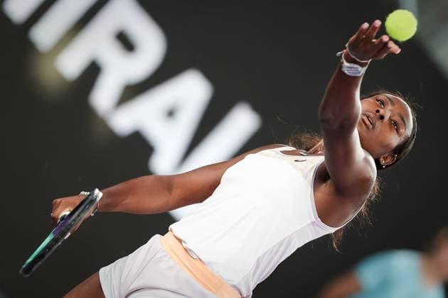 TENNIS - WTA, Tennis Damen Upper Austria Ladies Linz LINZ,AUSTRIA,08.FEB.23 - TENNIS - WTA Tour, Upper Austria Ladies Linz. Image shows Alycia Parks (USA).  GEPAxpictures xManfredxBinder