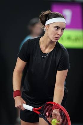 TENNIS - WTA, Tennis Damen Upper Austria Ladies Linz LINZ,AUSTRIA,08.FEB.23 - TENNIS - WTA Tour, Upper Austria Ladies Linz. Image shows Anhelina Kalinina (UKR).  GEPAxpictures xManfredxBinder