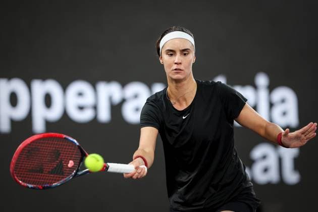 TENNIS - WTA, Tennis Damen Upper Austria Ladies Linz LINZ,AUSTRIA,08.FEB.23 - TENNIS - WTA Tour, Upper Austria Ladies Linz. Image shows Anhelina Kalinina (UKR).  GEPAxpictures xManfredxBinder