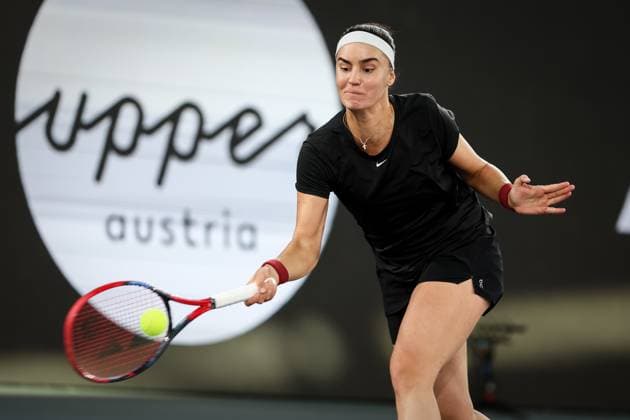 TENNIS - WTA, Tennis Damen Upper Austria Ladies Linz LINZ,AUSTRIA,08.FEB.23 - TENNIS - WTA Tour, Upper Austria Ladies Linz. Image shows Anhelina Kalinina (UKR).  GEPAxpictures xManfredxBinder