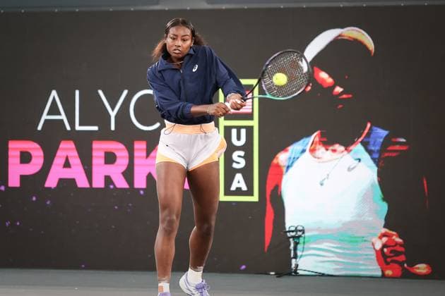 TENNIS - WTA, Tennis Damen Upper Austria Ladies Linz LINZ,AUSTRIA,08.FEB.23 - TENNIS - WTA Tour, Upper Austria Ladies Linz. Image shows Alycia Parks (USA).  GEPAxpictures xManfredxBinder