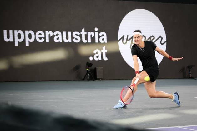 TENNIS - WTA, Tennis Damen Upper Austria Ladies Linz LINZ,AUSTRIA,08.FEB.23 - TENNIS - WTA Tour, Upper Austria Ladies Linz. Image shows Anhelina Kalinina (UKR).  GEPAxpictures xManfredxBinder