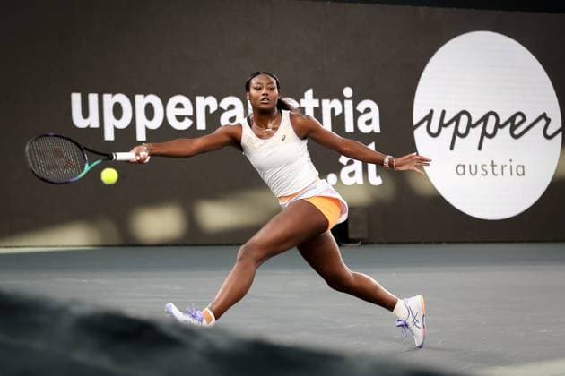 Sport Themen der Woche KW06 Sport Bilder des Tages TENNIS - WTA, Tennis Damen Upper Austria Ladies Linz LINZ,AUSTRIA,08.FEB.23 - TENNIS - WTA Tour, Upper Austria Ladies Linz. Image shows Alycia Parks (USA).  GEPAxpictures xManfredxBinder