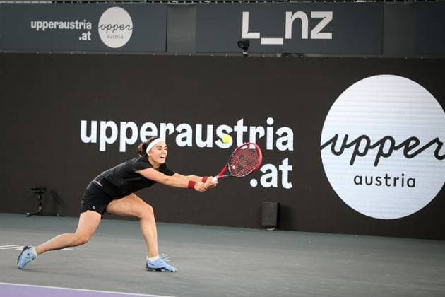 TENNIS - WTA, Tennis Damen Upper Austria Ladies Linz LINZ,AUSTRIA,08.FEB.23 - TENNIS - WTA Tour, Upper Austria Ladies Linz. Image shows Anhelina Kalinina (UKR).  GEPAxpictures xManfredxBinder
