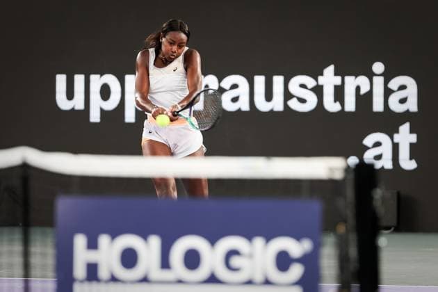 TENNIS - WTA, Tennis Damen Upper Austria Ladies Linz LINZ,AUSTRIA,08.FEB.23 - TENNIS - WTA Tour, Upper Austria Ladies Linz. Image shows Alycia Parks (USA).  GEPAxpictures xManfredxBinder