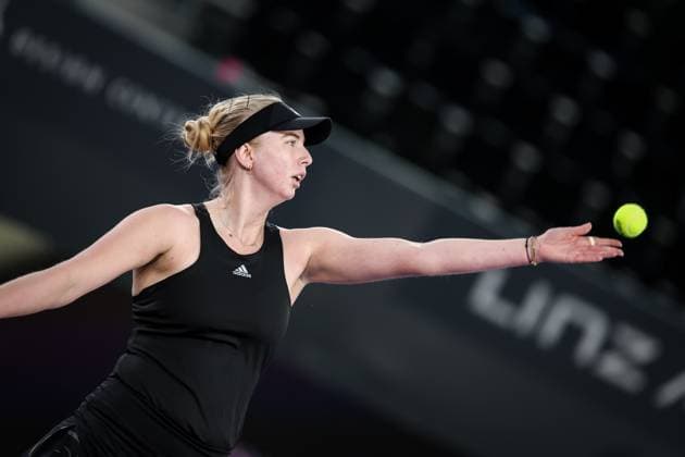 TENNIS - WTA, Tennis Damen Upper Austria Ladies Linz LINZ,AUSTRIA,08.FEB.23 - TENNIS - WTA Tour, Upper Austria Ladies Linz. Image shows Clara Tauson (DEN).  GEPAxpictures xManfredxBinder