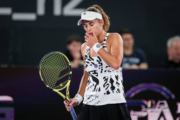 TENNIS - WTA, Tennis Damen Upper Austria Ladies Linz LINZ,AUSTRIA,08.FEB.23 - TENNIS - WTA Tour, Upper Austria Ladies Linz. Image shows Julia Grabher (AUT).  GEPAxpictures xManfredxBinder