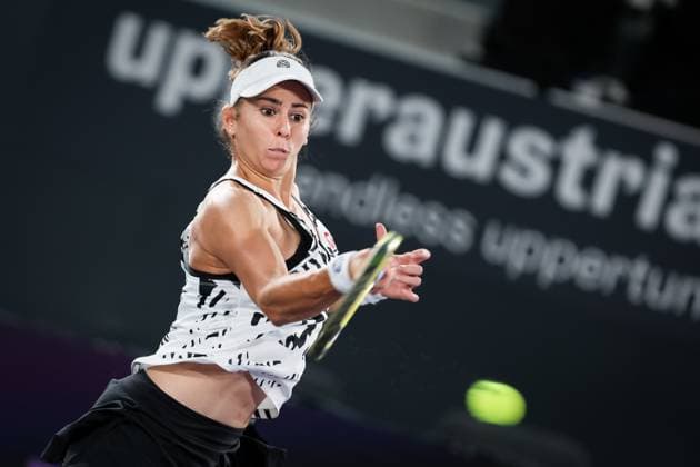TENNIS - WTA, Tennis Damen Upper Austria Ladies Linz LINZ,AUSTRIA,08.FEB.23 - TENNIS - WTA Tour, Upper Austria Ladies Linz. Image shows Julia Grabher (AUT).  GEPAxpictures xManfredxBinder